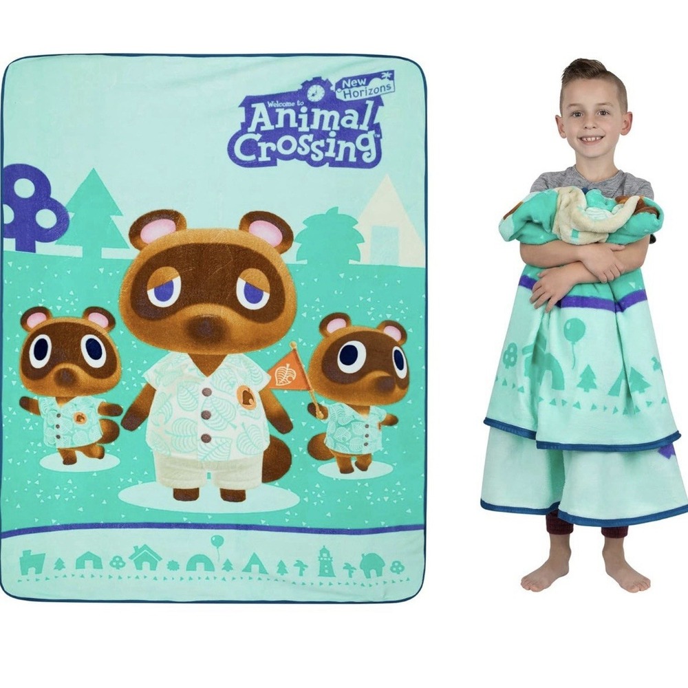 Animal Crossing Happy Camper Plush Blanket 62" x 90"